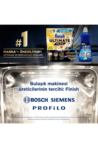 Finish Ultimate Plus Bulaşık Makinesi Deterjanı Kapsül Tablet Limon 120 Adet (60 x 2) - Resim 9