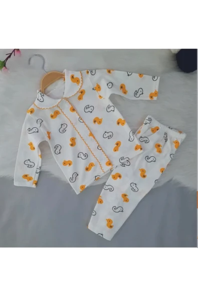 Düğmeli ikili Bebek Pijama Takımı ürün görseli 1
