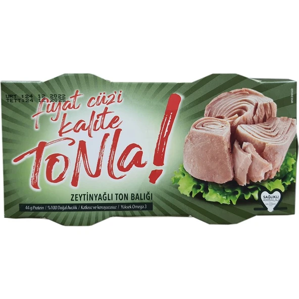 Tonla Zeytinyağlı Ton Balığı 150 gr x 2 ürün görseli 1