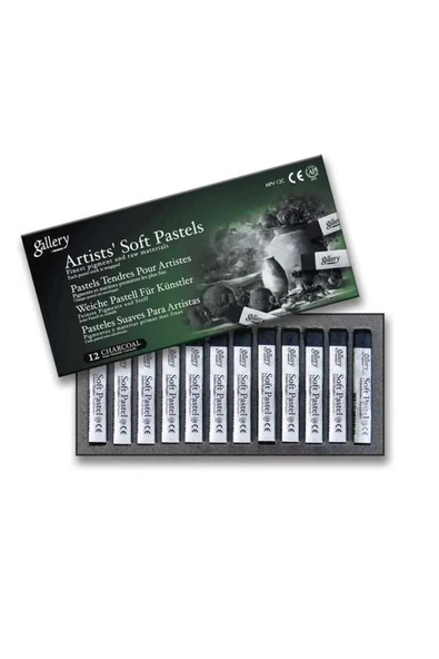 Mungyo Gallery Artists 12'li Tam Boy Kuru Pastel Charcoal ürün görseli
