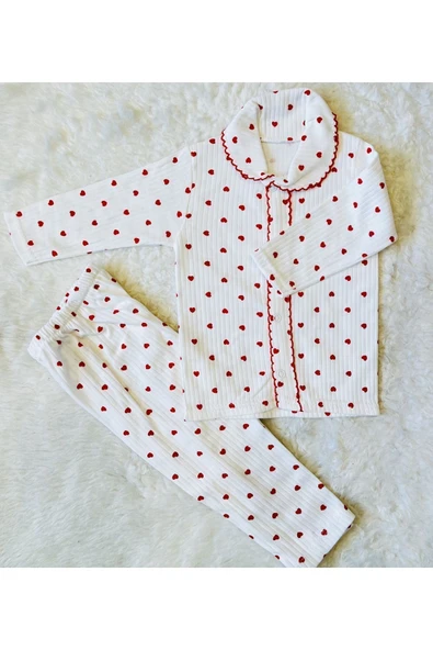 Kalp Figürlü Organik Yenidoğan Fitilli Kumaş Kız Erkek Bebek 2’li Hastane Çıkışı Pamuk Takım ürün görseli 1