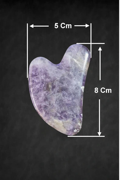 Ametist Gua Sha Yüz Yogası, Masaj Taşı 613-2 - Resim 4