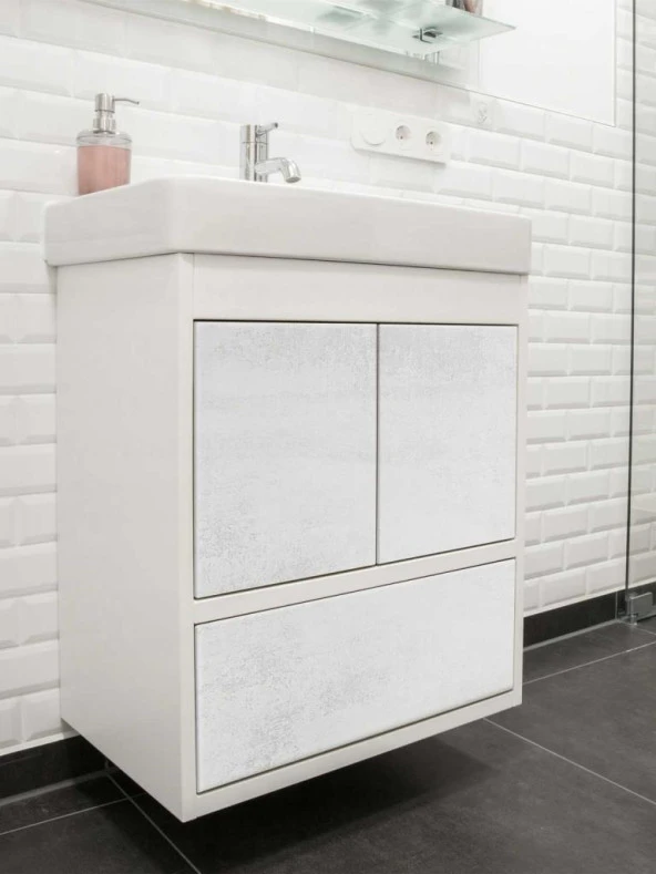 D-c-fix 346-8183 Kirli Beyaz Beton Desen Yapışkanlı Folyo (67,5cm x 2mt) - Resim 5