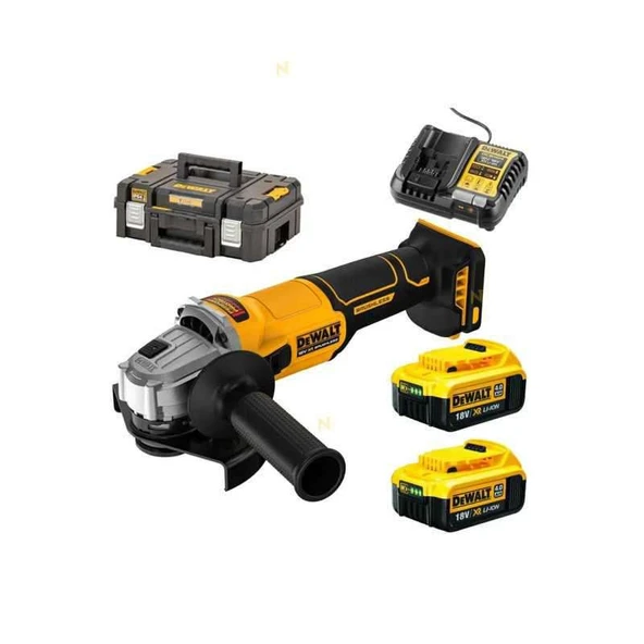 DEWALT DCG407M2T XR KÖMÜRSÜZ AKÜLÜ AVUÇ TAŞLAMA 18V 2X4.0AH ürün görseli 1
