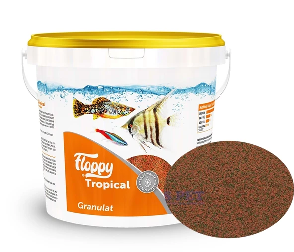 Floppy Tropical Granulat Balık Yemi 250 Gr. - Kovadan Bölme İnce Taneli Balık Yemi 250 Gram Açık Yem ürün görseli 1