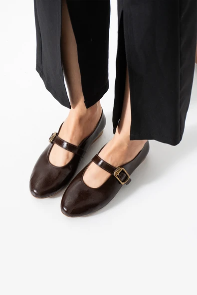 Stato Parlak Yüzeyli Kahverengi  Babet ürün görseli 1