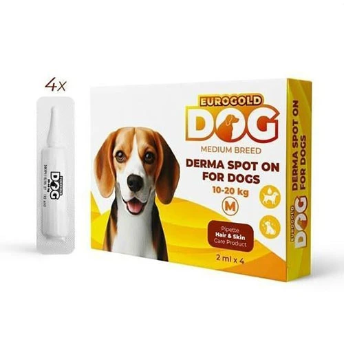 EuroGold Dog Deri Bakım Damlası 10-20 Kg 4x2 Ml ürün görseli 1