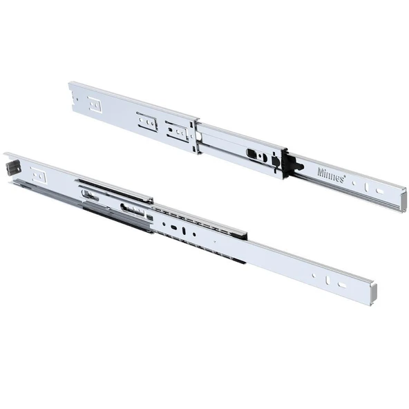 Minnes Bas Aç Teleskopik Çekmece Rayı H46mm - 45cm ürün görseli 1