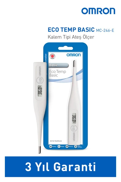 Omron Eco Temp Basic, Suya Dayanıklı Beden Tipi Ateş Ölçer MC-246-E ürün görseli 1