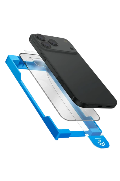 İphone 17 Ekran Koruyucu Uygulama Aparatlı Hassas ve Kolay Kurulum Yüksek Dayanıklı Covex Vivid Cam - Resim 2