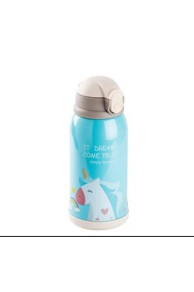 Tantitoni KAKE MAVİ UNICORN DESENLİ ÇOCUK TERMOSU 600ML ürün görseli 1