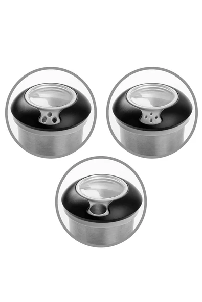 Tantitoni STANDLI 6LI PASLANMAZ ÇELİK BAHARATLIK SETİ 110ML - Resim 4