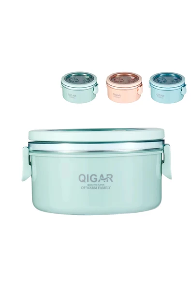 Tantitoni QIGAR, 700ml, Çelik, Yuvarlak, Yemek taşıma kabı, Sefer tası, Yemek termosu, FOOD 1111 - Resim 4