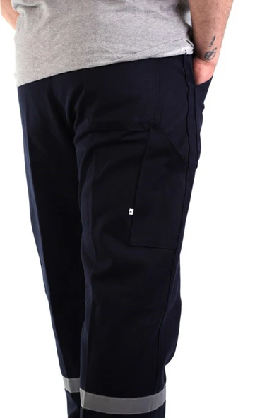 ESERIS 16-12 Gabardin Komando Cepli Iş Pantolonu Reflektörlü - Yazlık- Lacivert - Resim 4