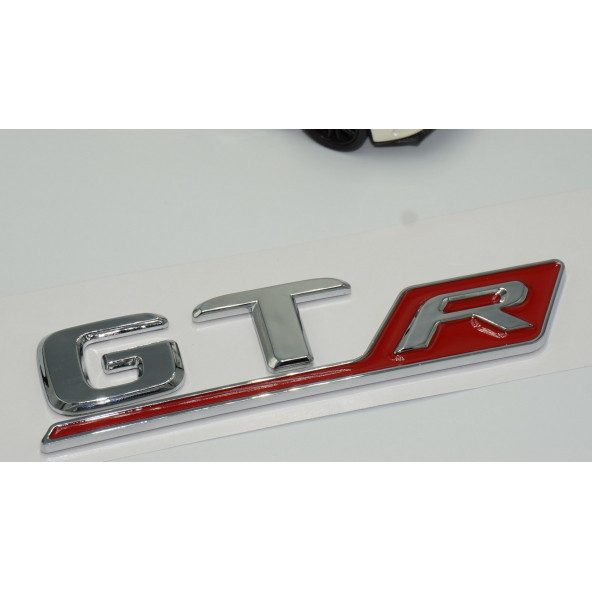 DK Benz GT R Krom Kırmızı Abs 3m 3d Bagaj Logo Amblem - 3