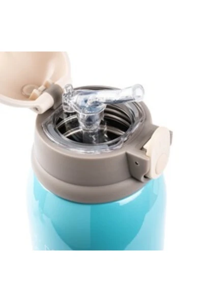 Tantitoni KAKE MAVİ UNICORN DESENLİ ÇOCUK TERMOSU 600ML - Resim 3