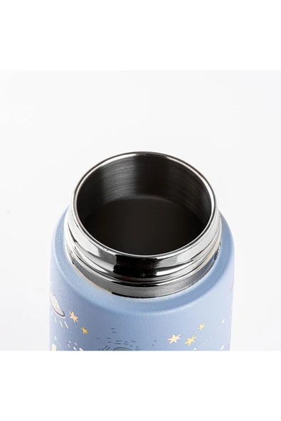 Tantitoni 025-01-MAVİ PASLANMAZ ÇELİK ÇOCUK TERMOSU 480ML - Resim 3