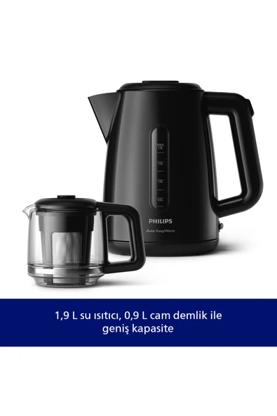 Philips Daily Collection Çay Makinesi, 1700W, 1,9 Lt Su Isıtıcısı, Otomatik Sıcak Tutma, HD7301/00 - Resim 3