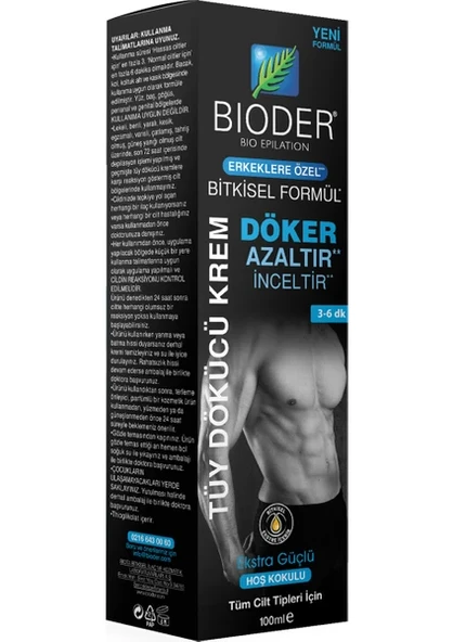 Bioder Erkek  Tüy Dökücü Krem 100ml ürün görseli 1