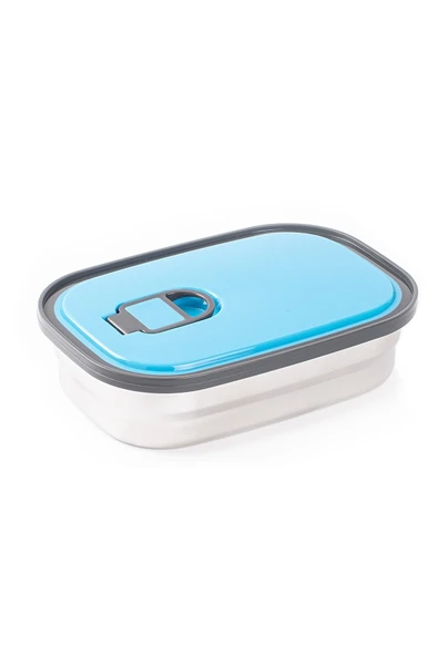 Tantitoni Tedemeı Mavi Kapaklı Paslanmaz Çelik Yemek Taşıma Kabı 350ml ürün görseli 1