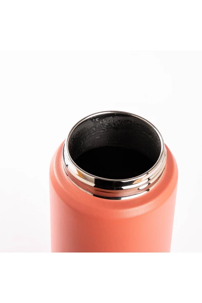 Tantitoni 025-01-PEMBE TUTAMAÇLI PASLANMAZ ÇELİK PİPETLİ TERMOS 500ML - Resim 3