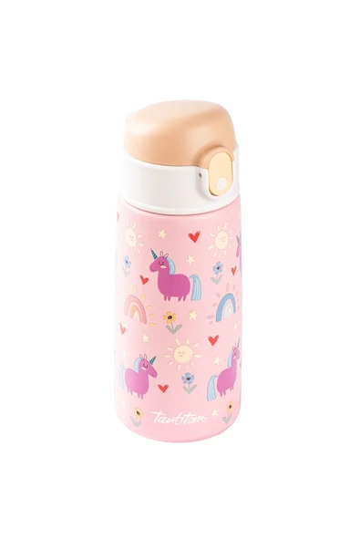 Tantitoni 025-01-PEMBE PASLANMAZ ÇELİK ÇOCUK TERMOSU 480ML ürün görseli 1