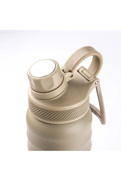 Tantitoni 024-01-BEJ 2 KAPAKLI ÇİFT KATMANLI TERMOS 530ML - Resim 2