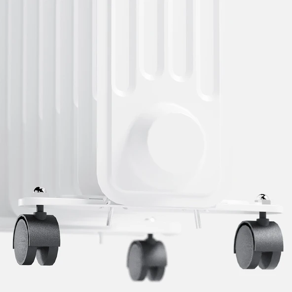 1500W Termostatlı 7 Dilim Yağlı Radyatör – Sessiz ve Etkili Isıtma Çözümü / Beyaz - Resim 3