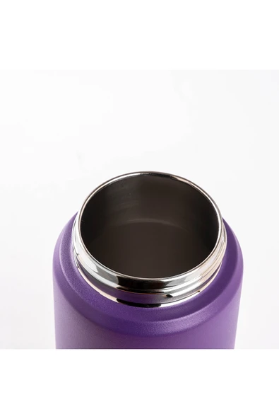 Tantitoni 025-01-TUTAMAÇLI MOR PASLANMAZ ÇELİK PİPETLİ TERMOS 350ML - Resim 2