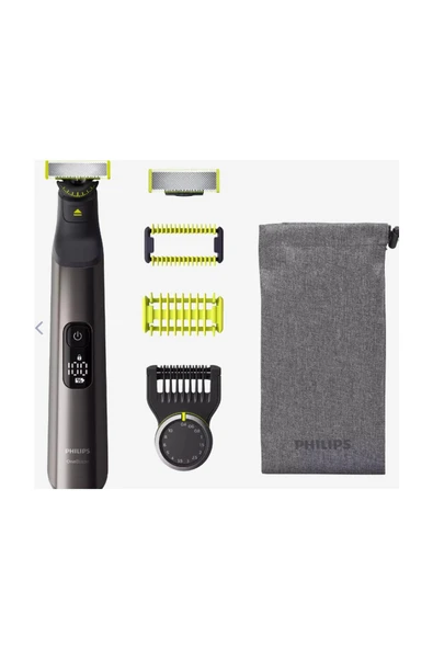 Philips Oneblade Pro QP6551/15 Yüz ve Vücut Tüy Alma Makinesi, Koyu Gri 360 Derece ürün görseli 1