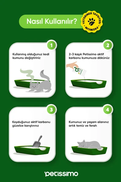 Petissimo Care Kedi Kumu Koku Giderici Aktif Karbon - 250 gr - Resim 4