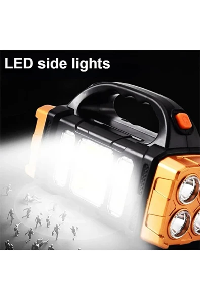 HB-2678 25W Solar Şarjlı El Feneri ve Kamp Lambası | Çift Renk Aydınlatma | IP44 Suya Dayanıklı - Resim 4