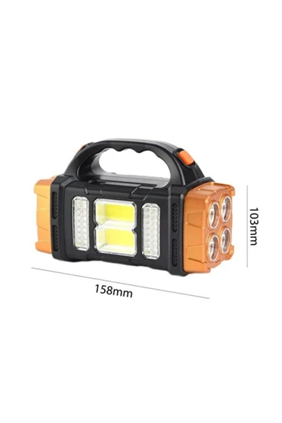 HB-2678 25W Solar Şarjlı El Feneri ve Kamp Lambası | Çift Renk Aydınlatma | IP44 Suya Dayanıklı - Resim 7