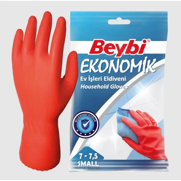 Beybi Ekonomik Lastik Eldiven No: 7 - 7,5 - Resim 6