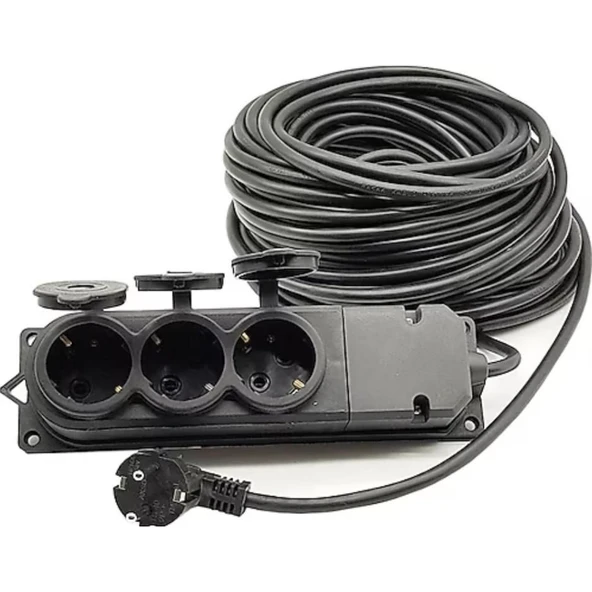 Topart 01558 20 Metre Grup Prizli Uzatma 3X2,5 Kablo ürün görseli 1