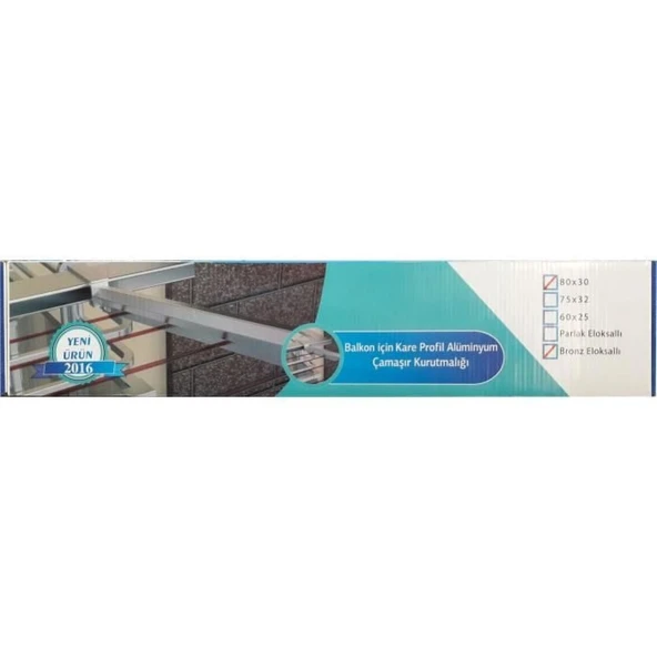 Koral Alüminyum Balkon Çamaşır Kurutma Askılığı 80x30 - Resim 16