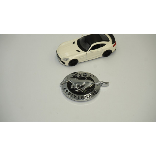 Ford Mustang 40.Yıl Bagaj Body Logo Krom Metal 3M 3D Logo Arma - 2