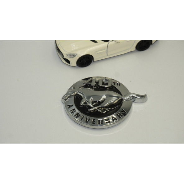 Ford Mustang 40.Yıl Bagaj Body Logo Krom Metal 3M 3D Logo Arma - 3