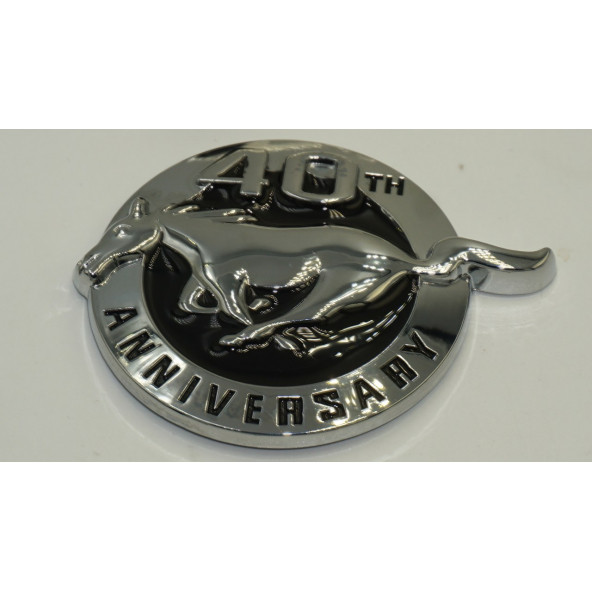 Ford Mustang 40.Yıl Bagaj Body Logo Krom Metal 3M 3D Logo Arma - 4