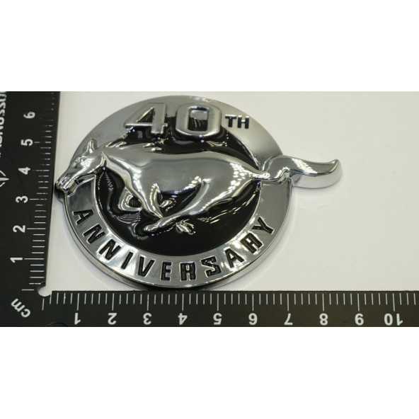 Ford Mustang 40.Yıl Bagaj Body Logo Krom Metal 3M 3D Logo Arma - 6