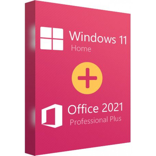 Windows 11 Home '' Office 2021 Pro Plus 32-64 Bit Türkçe-İngilizce Global Destekli