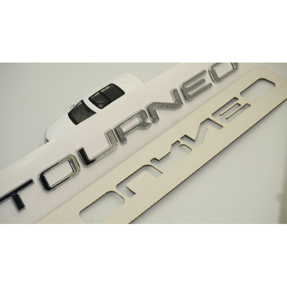 Ford Courier Custom Tourneo 3M 3D Parlak Krom ABS Bagaj Yazı Logo Amblem - Resim 6