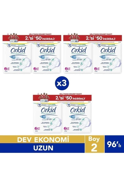 Orkid Ekstra Hassas Cesaret Paketi Uzun 96'lı (32x3) ürün görseli 1