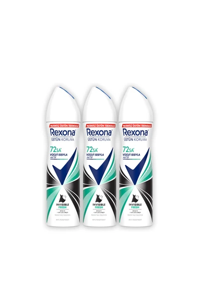Rexona Kadın Sprey Deodorant Invisible Fresh Deep 72 Saat Kesintisiz Üstün Koruma 150 ml x3 - Resim 2