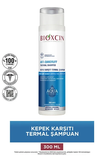 Bioxcin Aqua Thermal Kepek Karşıtı Şampuan 300ml Tüm Saç Tipleri - Kepek Kaşıntı Pullanma Karşıtı - Resim 3
