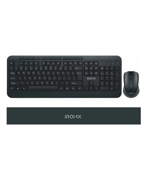 IROMX SWM30C TR Kablosuz Q Klavye Multimedya Klavye Mouse Set Siyah ürün görseli 1