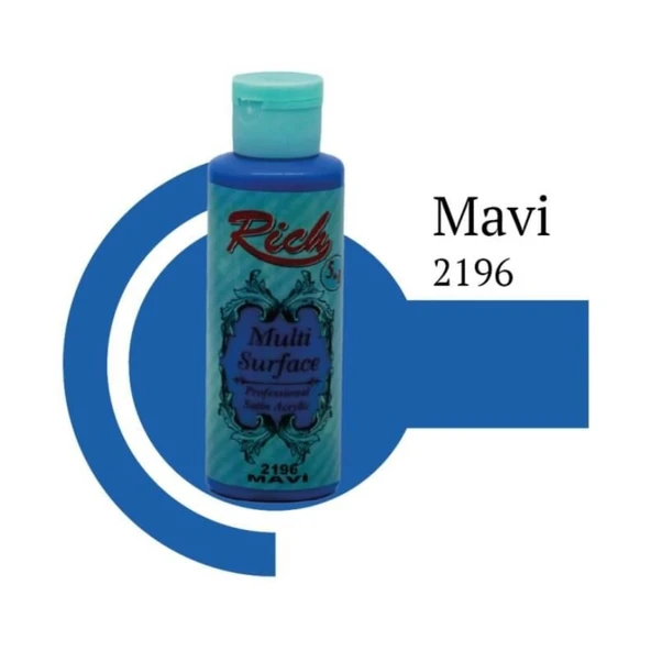 Rich Multi Surface 2196 Mavi Akrilik Boya 120 cc ürün görseli 1
