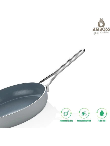 Amboss Amboss Sera Nova Gri 26 cm Seramik Tava - Resim 3