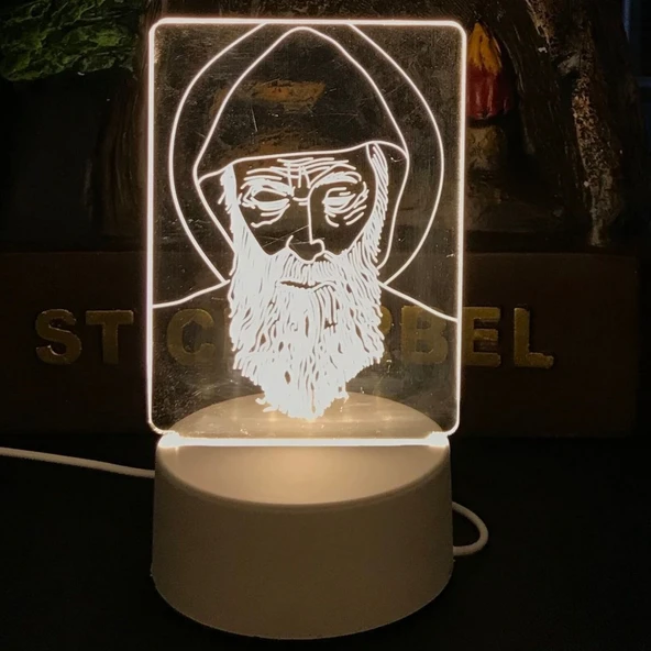 BUFFER® USB Kablolu Işıklı Kendiliğinden Beyaz Kalemli-Silgili Kreatif 3D Görselleştirme LED Lambası - Resim 5