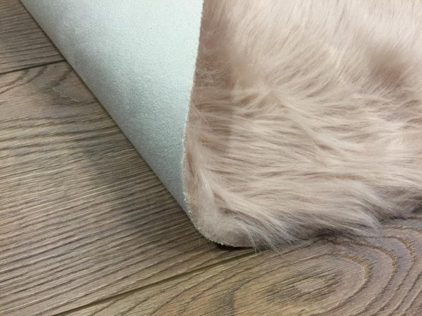 Giz Home Alaska Peluş Post Halı 120x120 Pudra - 2
